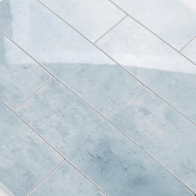 Tilingview 30 PCS Peel and Stick Backsplash Tile for Kitchen/Bathroom/Living Room, 3"x 9" Self-Adhesive Subway Tile for Backsplash, Imitation Glazed Tiles/Handmade Tiles (Glossy Pastel Blue) - Image 4